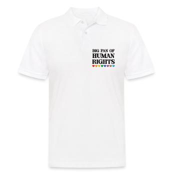 Mois de la fierté LGBTQ - Grand fan des droits de l’homme - Polo Homme - blanc - Devant - Kai (181cm)