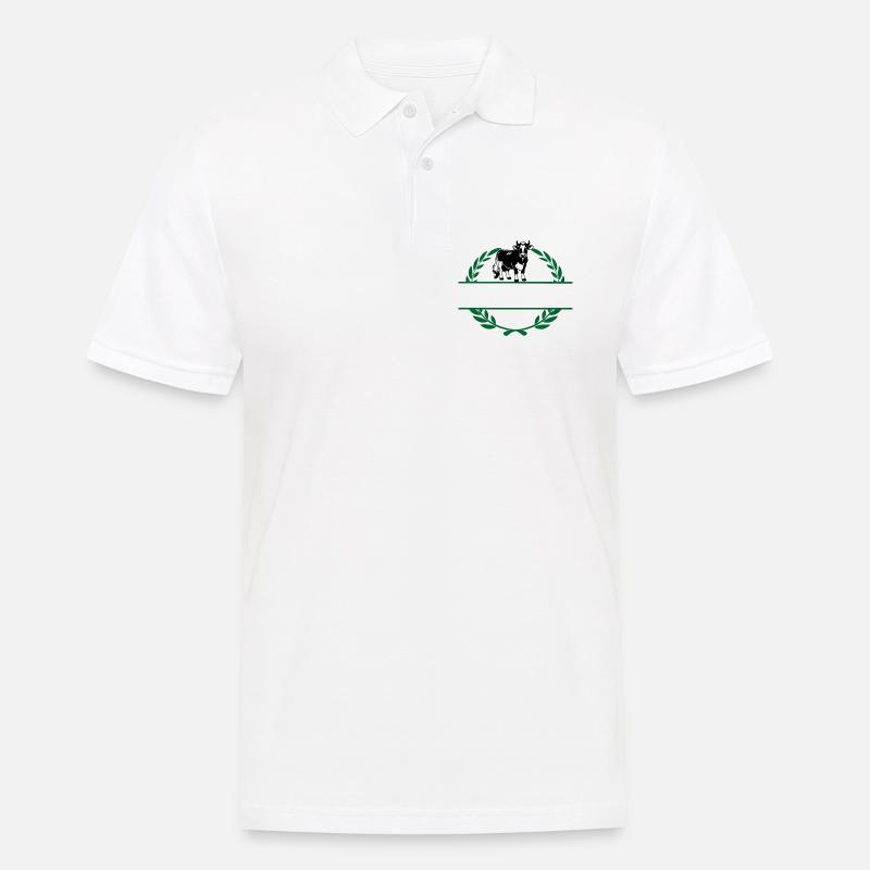 Milchkuh mit eigenem Namen - Männer Poloshirt - Weiß