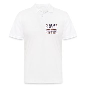 Run on coffee and christmas - Männer Poloshirt - Weiß - Vorne - Kai (181cm)