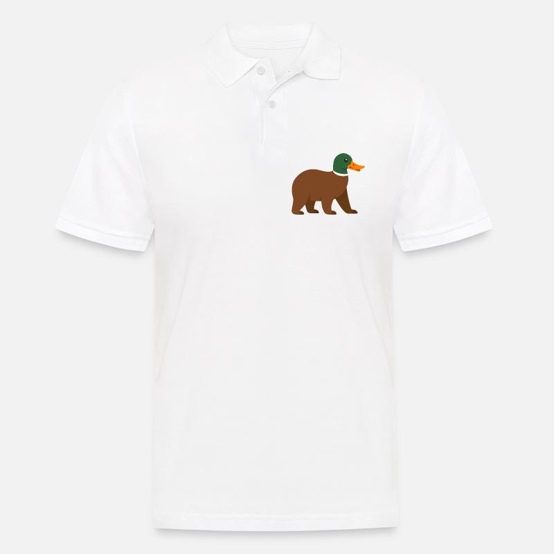 Die Bärente - sie hat einen Schnabel! - Männer Poloshirt - Weiß