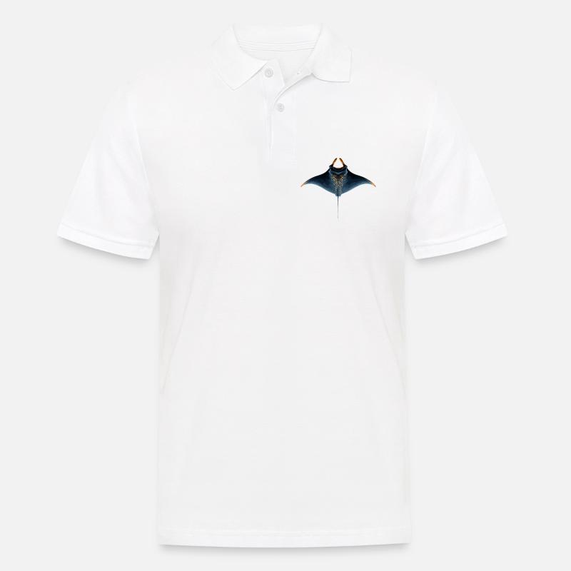 Manta Rochen Teufelsrochen Stachelrochen Taucher - Männer Poloshirt - Weiß