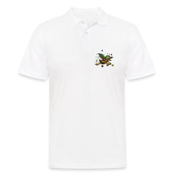 Sprintente im Farbrausch - Männer Poloshirt - Weiß - Vorne - Kai (181cm)