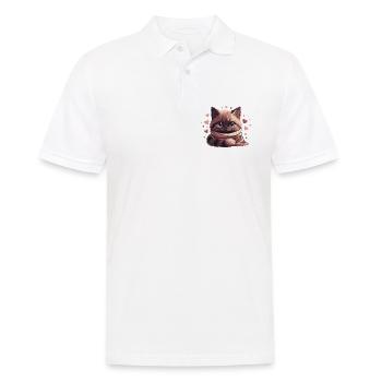 Cozy kitten wrapped in a scarf - Men's Polo Shirt - white - Front - Kai (181cm)