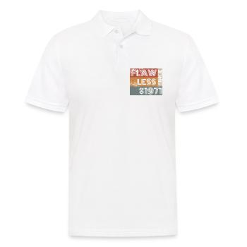 55th Birthday Flawless since 02/1971 - Men's Polo Shirt - white - Front - Kai (181cm)