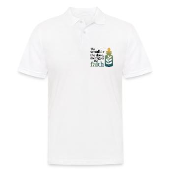 Homeopathy Smaller Dose Bigger Faith Professional  - Men's Polo Shirt - white - Front - Kai (181cm)