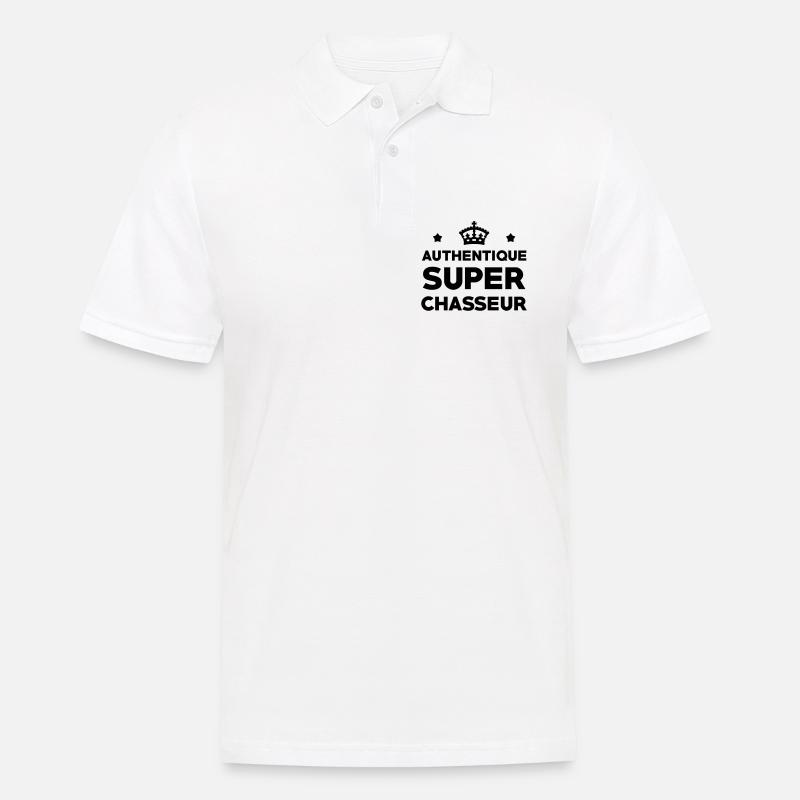 Authentischer Super Hunter - Männer Poloshirt - Weiß