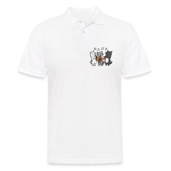 Jazz Cats Trio Saxophone - Polo Homme - blanc - Devant - Kai (181cm)
