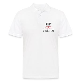 porcelain wedding 20 years of love - Men's Polo Shirt - white - Front - Kai (181cm)