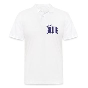 Team Braut JGA Junggesellinnenabschied 2026  - Männer Poloshirt - Weiß - Vorne - Kai (181cm)