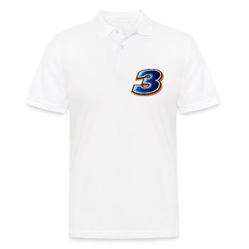 Nummer 3 Fußball Trikot Design Sportlich - Männer Poloshirt - Weiß - Vorne - Kai (181cm)