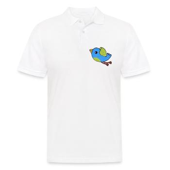 Little Blue Bird - Men's Polo Shirt - white - Front - Kai (181cm)