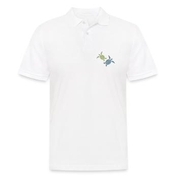 Sea Turtle Duo Ocean Beach Hawaii Marine Life Vibe - Men's Polo Shirt - white - Front - Kai (181cm)