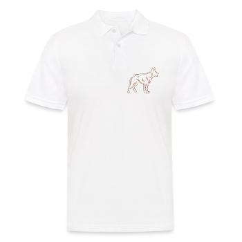 German Shepherd Drawing - Men's Polo Shirt - white - Front - Kai (181cm)