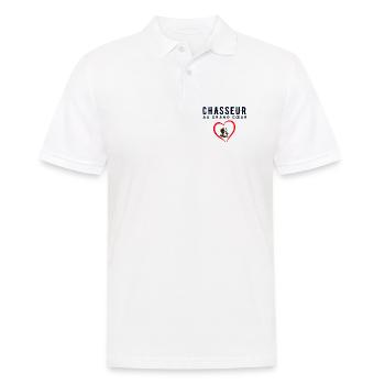 Chasseur au grand cœur Cadeau Meilleur Chasseur - Polo Homme - blanc - Devant - Kai (181cm)