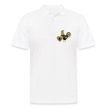  Hahn Biene Bauernhof Cottagecore Landleben - Männer Poloshirt - Weiß - Vorne - Kai (181cm)