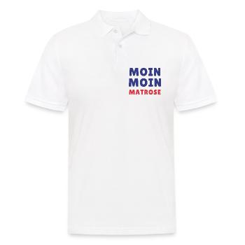Moin Moin Sailor Typo Design - Men's Polo Shirt - white - Front - Kai (181cm)