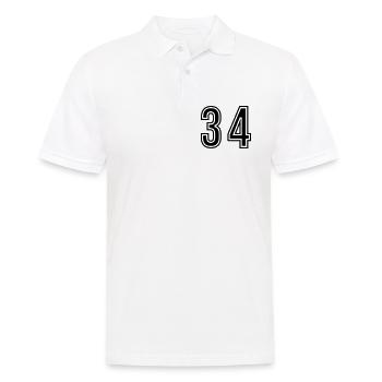 34 Symbole numérique - Polo Homme - blanc - Devant - Kai (181cm)