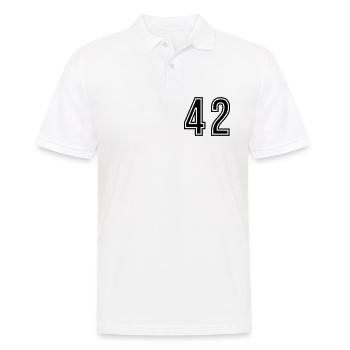 42 Symbole numérique - Polo Homme - blanc - Devant - Kai (181cm)
