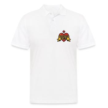 Logo du Cœur de Pompiers Volontaires - Polo Homme - blanc - Devant - Kai (181cm)
