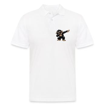Chimpanzé en train de faire du dab - Polo Homme - blanc - Devant - Kai (181cm)