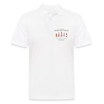 Ostfriesland, handgezeichnete Leuchttürme - Männer Poloshirt - Weiß - Vorne - Kai (181cm)
