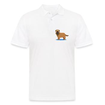 Wuscheliger Briard (Comic) - Männer Poloshirt - Weiß - Vorne - Kai (181cm)