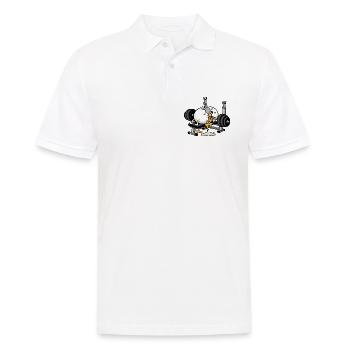 Egg Bodybuilder | Humor-Bodybuilding - Männer Poloshirt - Weiß - Vorne - Kai (181cm)