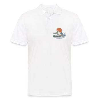 Minimalist Mountain Landscape – Modern Design - Men's Polo Shirt - white - Front - Kai (181cm)