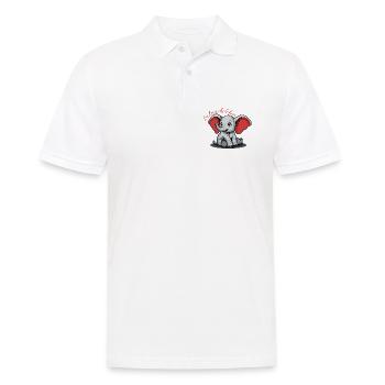 Schnuckelchen Elefant - Männer Poloshirt - Weiß - Vorne - Kai (181cm)