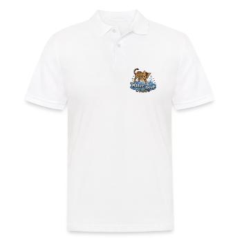 Pixel Art rétro Bengal Cat dans l’eau - Polo Homme - blanc - Devant - Kai (181cm)