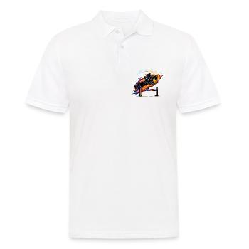Sauter au néon – Sports équestres et saut d’obstacles - Polo Homme - blanc - Devant - Kai (181cm)