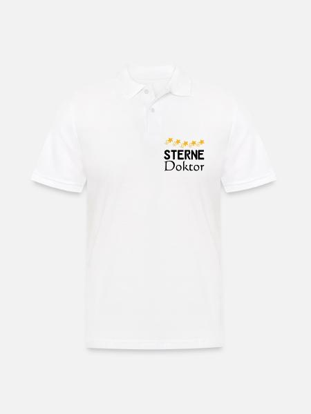Sterne Doktor Geschenk - Männer Poloshirt - Weiß