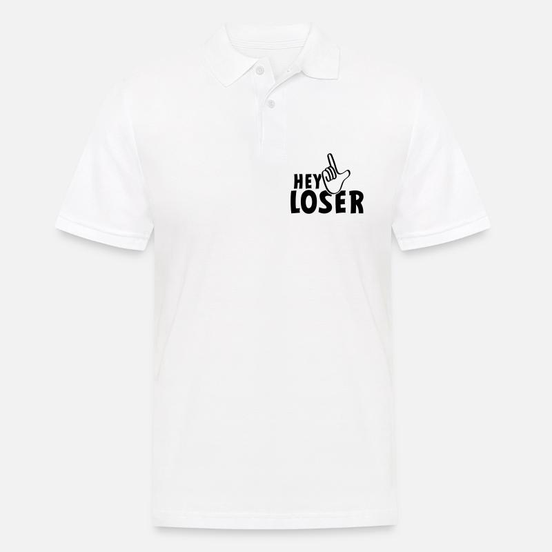 Hey Verlierer. Verlierer, Spinner, Dummköpfe, Neurd.... - Männer Poloshirt - Weiß