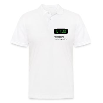 Die einzige Uhrzeit - Männer Poloshirt - Weiß - Vorne - Kai (181cm)