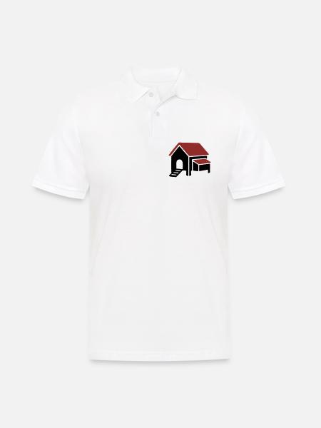 Chicken coop farm icon - Men's Polo Shirt - white