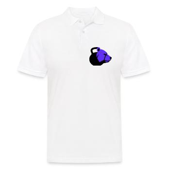 Kettlebell Bär Bear Dynamisch Fitness - Männer Poloshirt - Weiß - Vorne - Kai (181cm)
