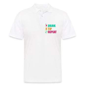 Serveur Barman Barchef - Polo Homme - blanc - Devant - Kai (181cm)