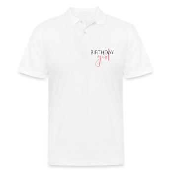 Birthday girl - birthday child gift idea - Men's Polo Shirt - white - Front - Kai (181cm)