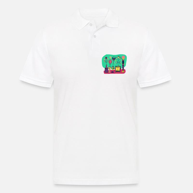Floristen Kunst - Männer Poloshirt - Weiß