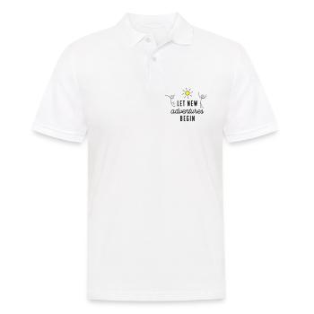 Adventure or new beginning - Men's Polo Shirt - white - Front - Kai (181cm)