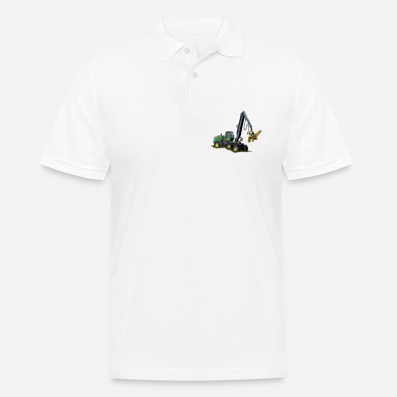 Moissonneuse-batteuse, Moissonneuse-batteuse - Polo Homme - blanc