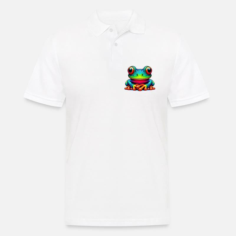 Frosch - Männer Poloshirt - Weiß