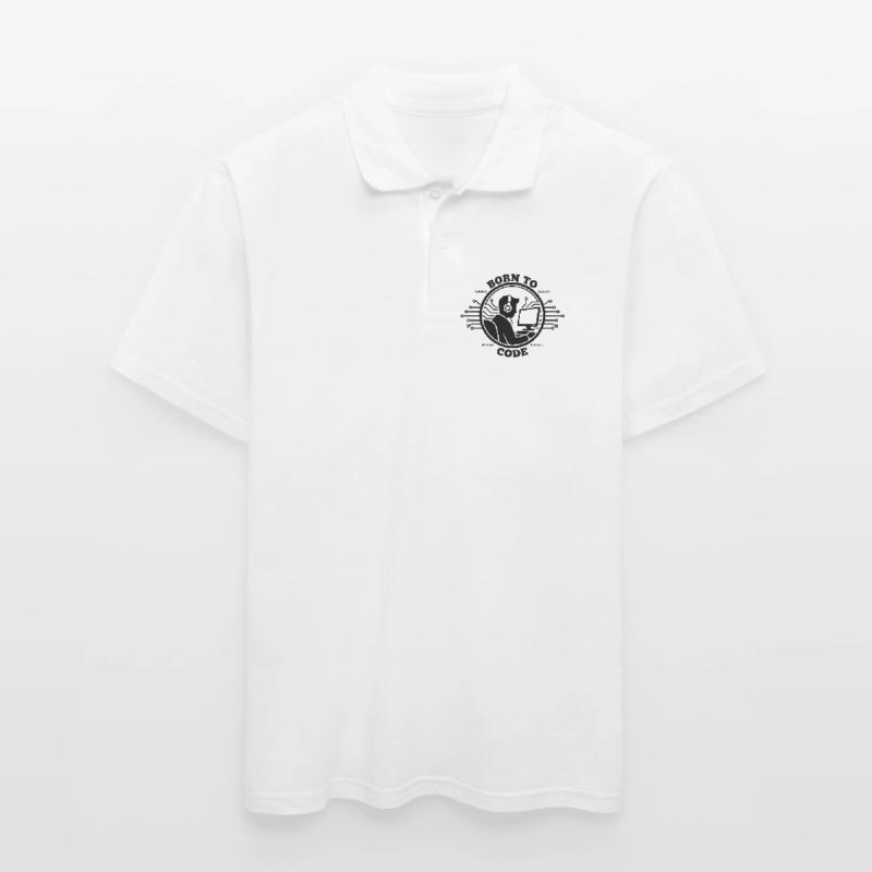 Coder Born to Code Programmer Men's Polo Shirt