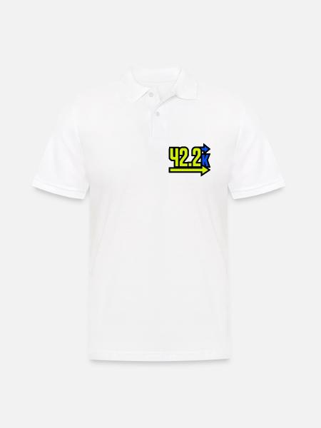  Stolzer 42.2k Marathon Finisher - Männer Poloshirt - Weiß