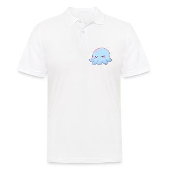 Blue grumpy octopus - Männer Poloshirt - Weiß - Vorne - Kai (181cm)