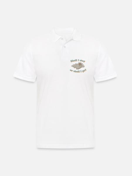 Muschel oder gehen? - Männer Poloshirt - Weiß
