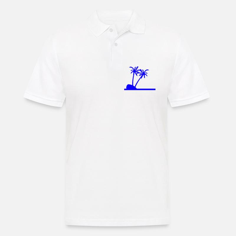 Palmen - Männer Poloshirt - Weiß