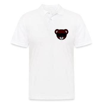 Rotbrauner Bär mit Sonnenbrille - Männer Poloshirt - Weiß - Vorne - Kai (181cm)