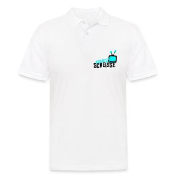 contre merde - télévision - Polo Homme - blanc - Devant - Kai (181cm)