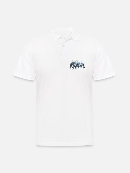 Berge - Männer Poloshirt - Weiß